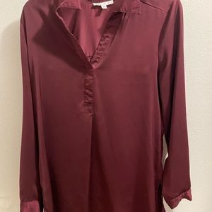 Burgundy work blouse